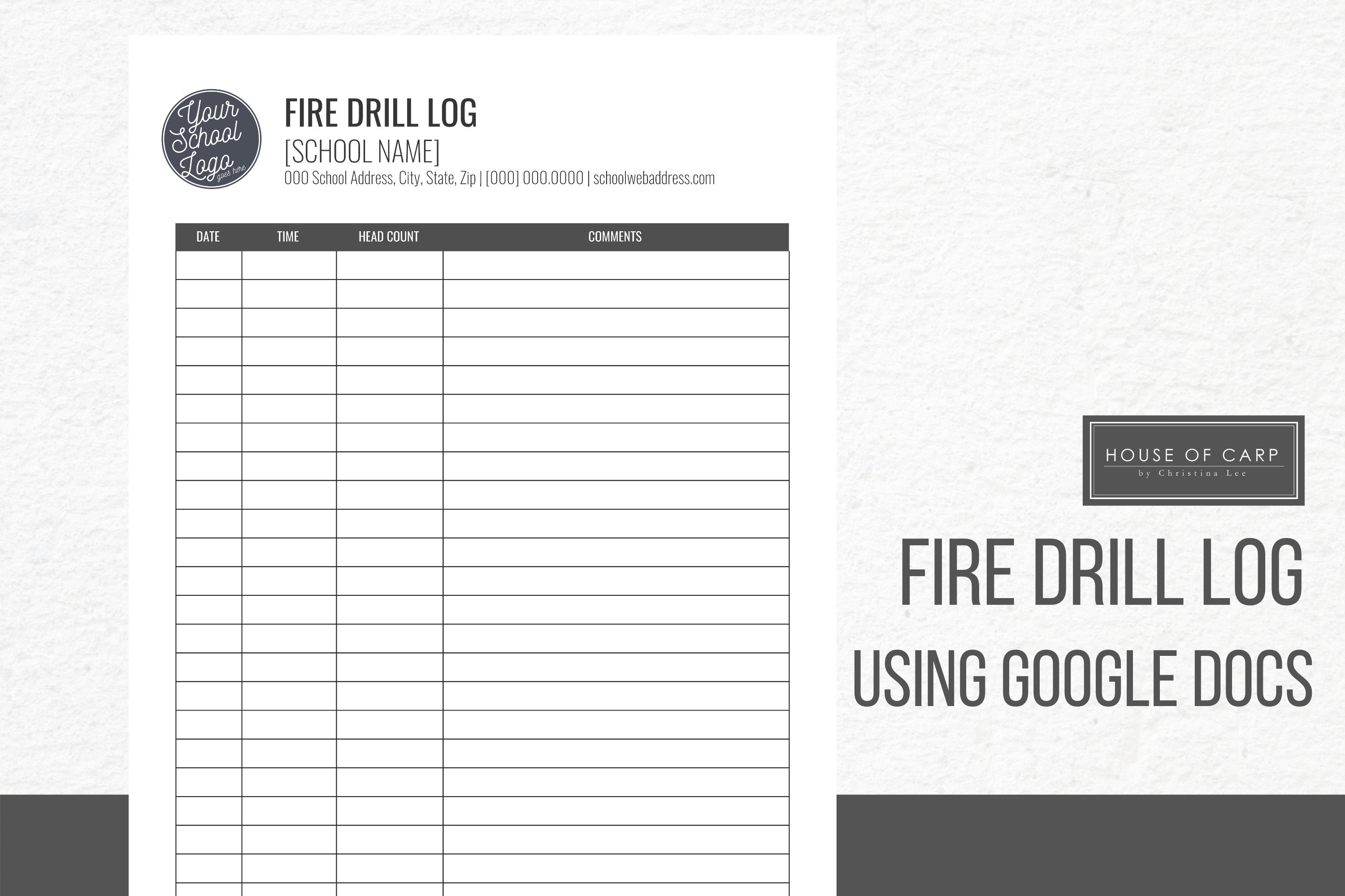 Fire Drill Sign Fire Drill Sign