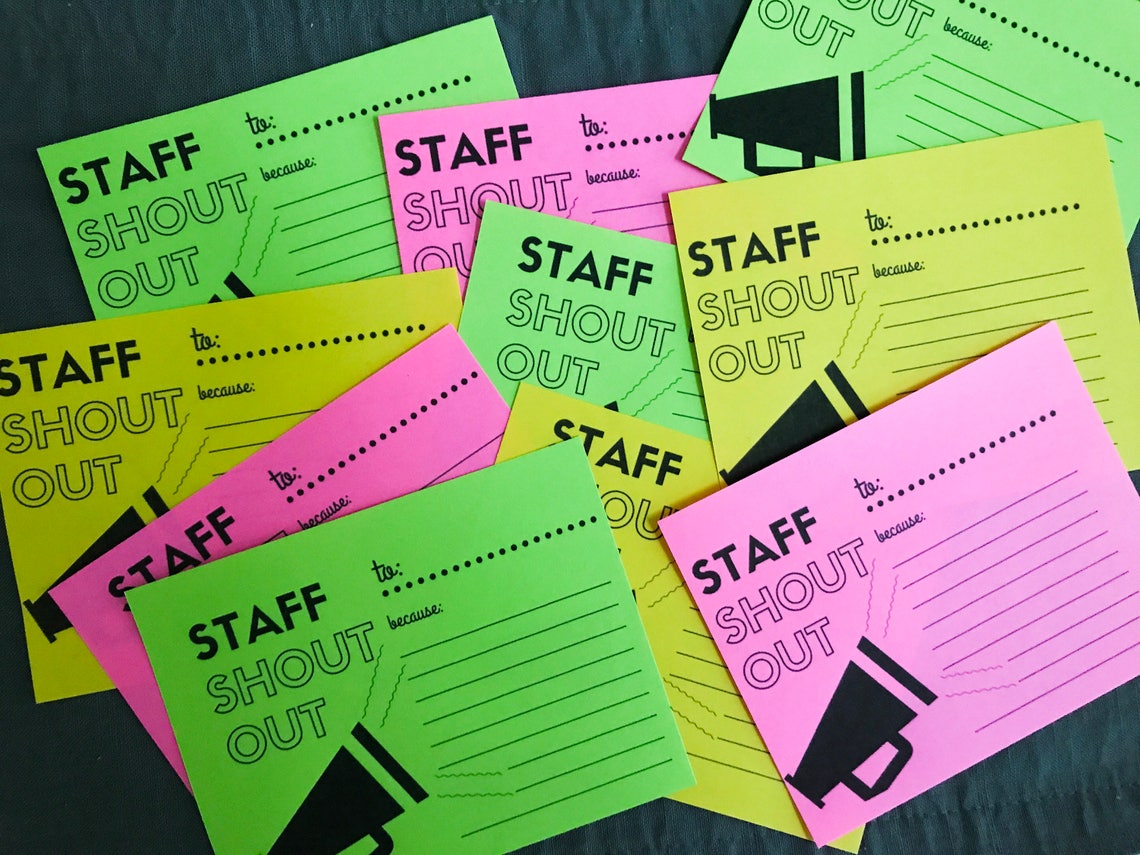 Staff Shout Out Digital Printable Etsy