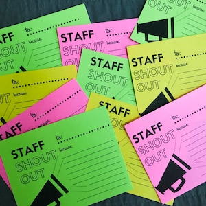 Staff Shout Out Digital Printable