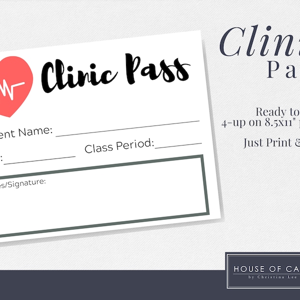 Nurse Pass Printable Etsy Nurse Pass Printable Etsy