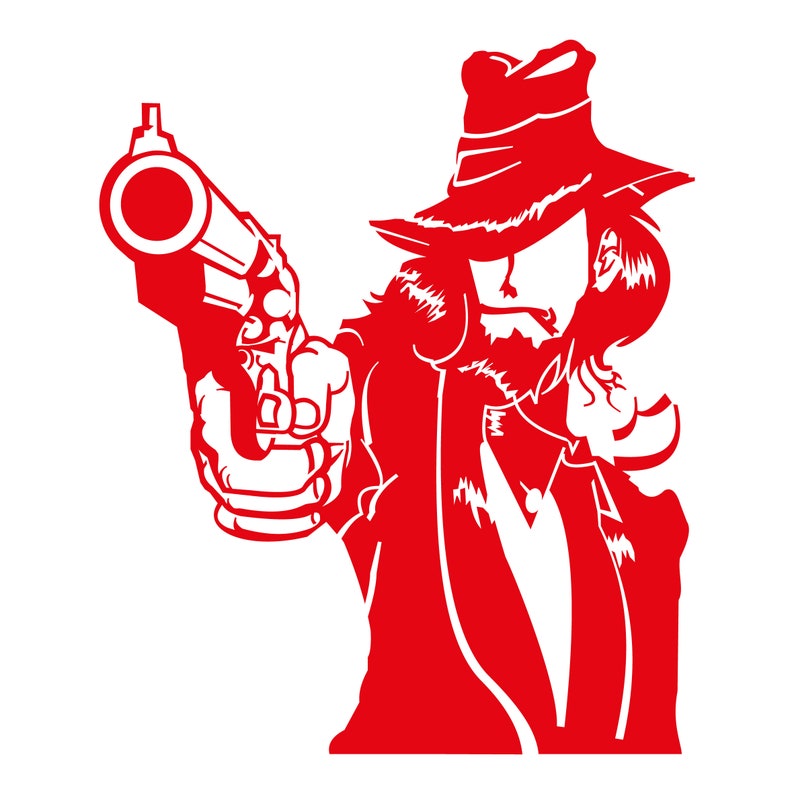 ST-J001 sticker / adesivo Jigen 10,5x13 cm Red