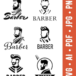 B001M - Vettoriale Logo BARBIERE, Logo Negozio da parrucchiere, Logo Parrucchiere, Logo BARBER, f.to svg, ai, jpg, pdf for plotter