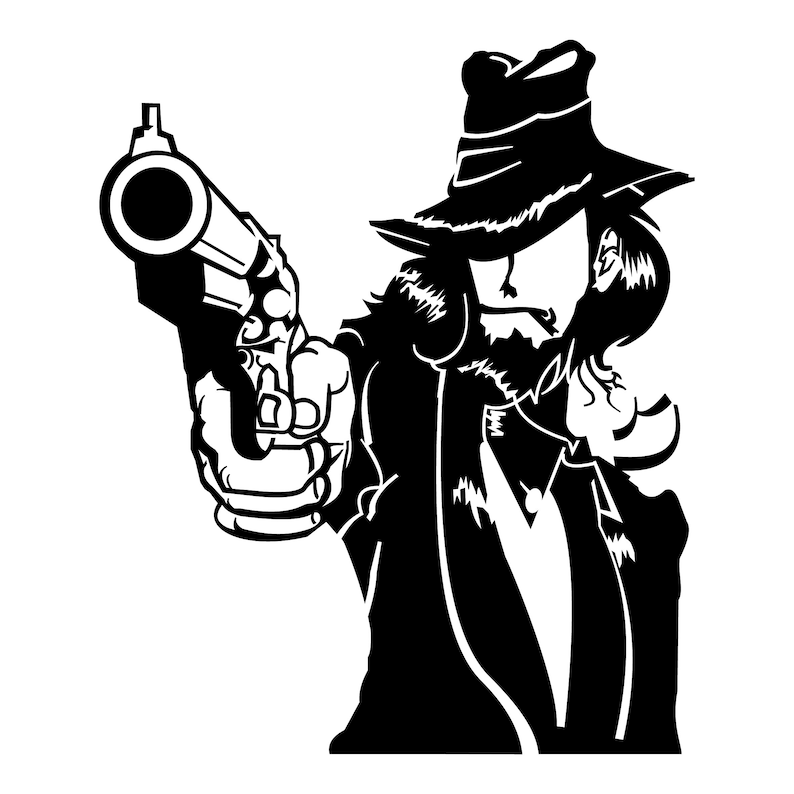 ST-J001 sticker / adesivo Jigen 10,5x13 cm Black