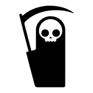 ST-M013 - Sticker - Decal - Morte Death #02 - Casco Motorcycle Sticker - 9 x 13 cm