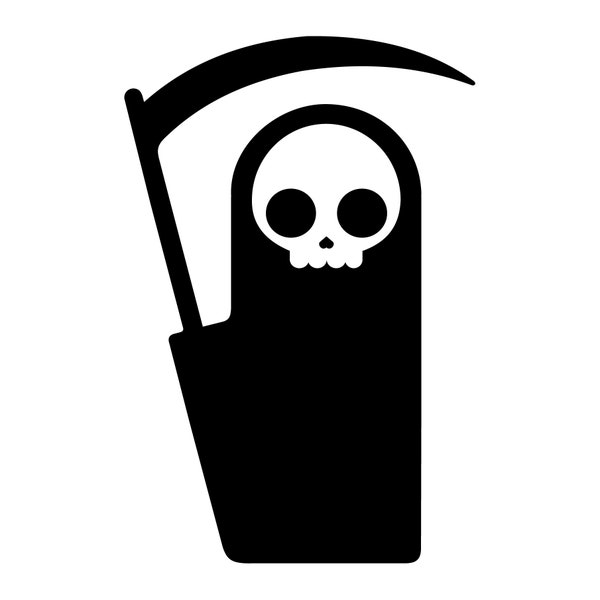 ST-M013 - Sticker - Decal - Morte Death #02 - Cute Motorcycle Sticker - 9 x 13 cm