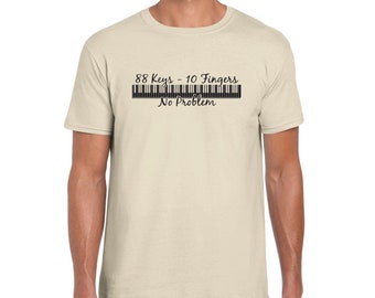 Crew neck T-shirt 00509 - 88 Keys - 10 Fingers No Problem classic unisex