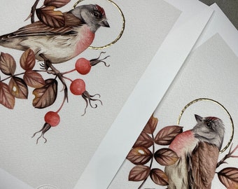 Linnet and Rose Hips Matching Set