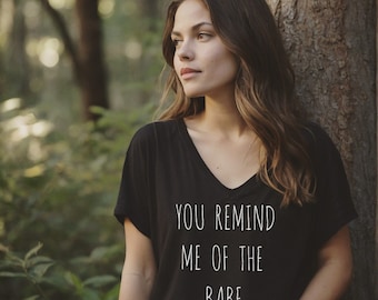 You remind me of the BABE shirt Oversized Slouchy V Neck tShirt Tee