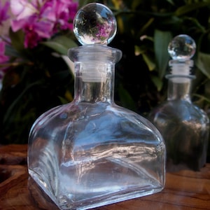 Glazen flessen (6 flessen) 5 ounce - glazen stoppers