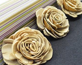 Sola Skin Beauty Rose (6cm) - 12 pk - sola wood flower, wood flower art, wedding arrangements, sola flower bouquet