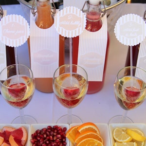 mimosa bar wedding, shower or party drink station labels and signs complete set of printable files image 5