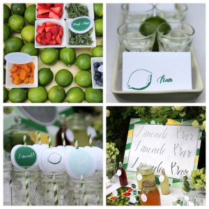 limeade bar wedding or party drink station printable files image 3