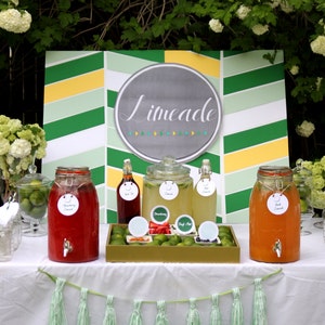 Limeade bar wesele lub party drink Station pliki do druku