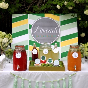 limeade bar wedding or party drink station printable files image 1