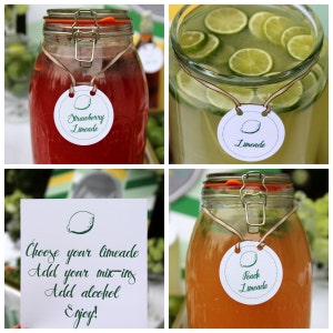 limeade bar wedding or party drink station printable files image 2