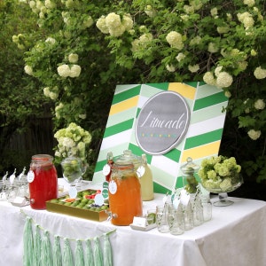 limeade bar wedding or party drink station printable files image 5
