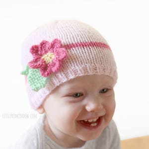 Baby Flower Hat KNITTING PATTERN / Easy Baby Hat Pdf / Spring Hat Kids ...