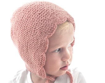 Garter Stitch Scalloped Edge Bonnet KNITTING PATTERN (PDF Download)