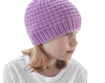 Ribbed Grid Hat KNITTING PATTERN PDF / Easy Textured Downloadable hat pattern