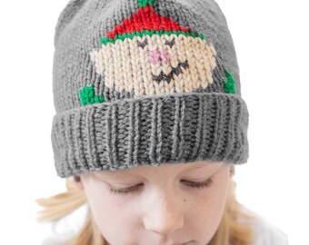 Peekaboo Elf Hat KNITTING PATTERN / Elf Hat Pattern / Knit Elf Hat Pattern / Santa's Elf Hat Knitting Pattern