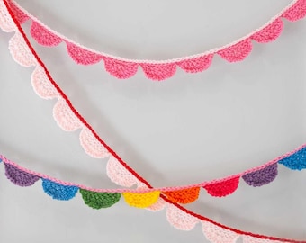 Easy Scalloped Garland KNITTING PATTERN / Knit Bunting Pattern / Scalloped Bunting Knitting Pattern / Scalloped Knitting Pattern