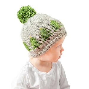 Christmas Tree Hat KNITTING PATTERN  / Christmas Tree Farm Pattern / Winter Hat Knitting Pattern / Christmas Tree Knitting Pattern