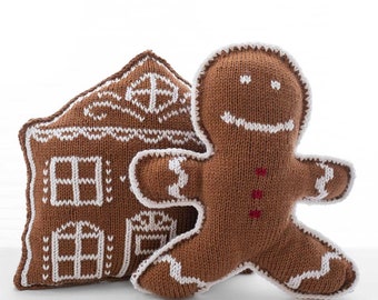 Gingerbread House & Gingerbread Man BREIPATROON /Kerst breipatroon /Gingerbread Man breipatroon/Gebreid peperkoekpatroon