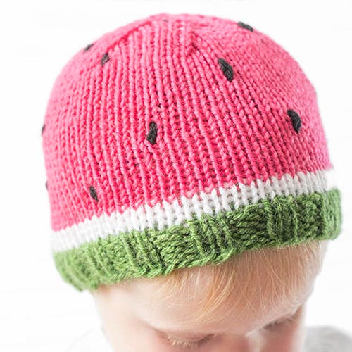 Watermelon Baby Hat KNITTING PATTERN / Watermelon Pattern / Etsy Canada