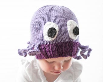 Octopus Hat KNITTING PATTERN / Octopus Pattern / Knit Octopus / Octopus Baby Nursery / Baby Octopus / Cute Octopus / Octopus Beanie