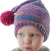 Easy Pom Pom Stocking Cap KNITTING PATTERN / Stocking Cap Pattern / Pom Pom Hat / Pom Pom Beanie / Newborn photo prop / Knit Stocking Cap /