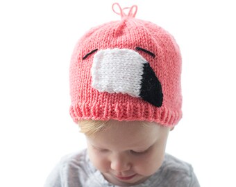 Pink Flamingo Hat KNITTING PATTERN 
