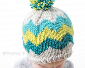 Baby Chevron Hat KNITTING PATTERN 