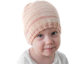 Sock Yarn Hat KNITTING PATTERN // Easy Beanie Pattern Using Sock Yarn // Baby Hat Knitting Pattern with Fingering Weight Yarn