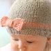 Knit Bow Baby Hat KNITTING PATTERN / Newborn baby bow hat / Beanie with bow / Baby Hat Pattern Knit / Easy Beanie Pattern / Hospital Hat