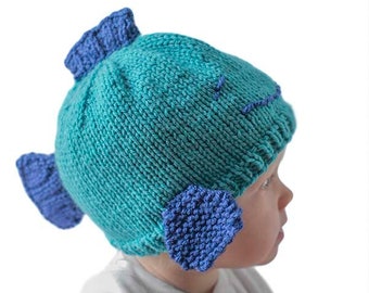 Fish Hat KNITTING PATTERN / Fish Hat Pattern / Baby Fish Hat / Small Fry / Baby Fishing Hat / Knitted Fish Pattern/Fish Beanie/Fish Baby Hat