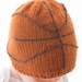 Baby Basketball Hat KNITTING PATTERN - Sports knit hat pattern for babies, infants - sizes 0-3 m, 6 m, 12 months, 2T+, Basketball hat