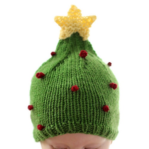Christmas Tree Hat KNITTING PATTERN / My First Christmas / Etsy