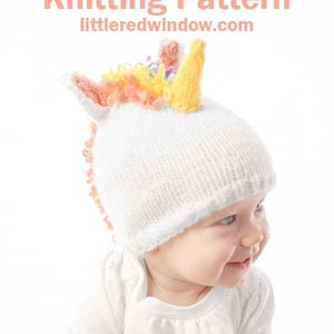 Baby Unicorn Hat KNITTING PATTERN / Unicorn Pattern / Unicorn Horn Hat / Gold Unicorn Horn / Unicorn Baby Outfit / Unicorn Patterns