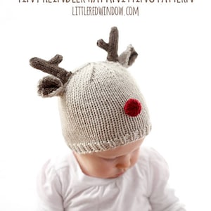 Reindeer Baby Hat KNITTING PATTERN for babies & toddlers / Christmas Hat Baby / Baby Reindeer Hat / Christmas Knit Hat /My First Christmas