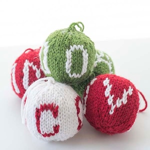 Monogram Ornament KNITTING PATTERN / Knit Ornament Pattern/ Knit Ornament Ball /Monogram Ornament/Monogram Pattern /Knit Christmas Gift