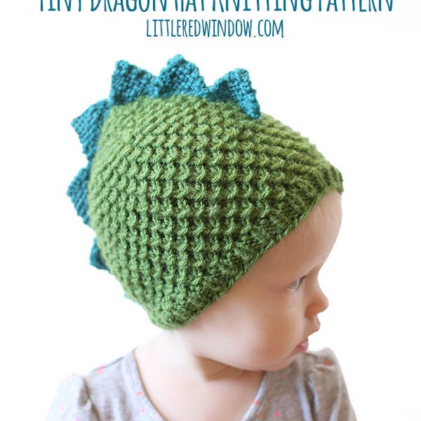 Dragon Hat Pattern KNITTING PATTERN for babies and toddlers / Dinosaur Hat Pattern / Dinosaur Baby Hat /Knit Dragon Hat/Baby Dinosaur Outfit