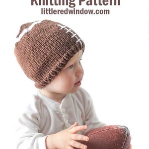 Football Hat KNITTING PATTERN / Knit Football Hat / Baby Football Gift / Adult Football Hat / Football Baby Outfit / Football Season Gift