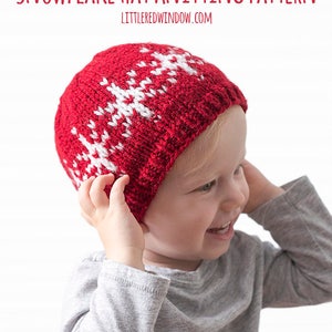 Baby Snowflake Hat KNITTING PATTERN / Snowflakes Pattern / | Etsy