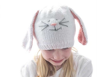 Floppy Bunny Hat KNITTING PATTERN / Bunny Hat Pattern /Floppy Bunny Ears Hat Knitting Pattern