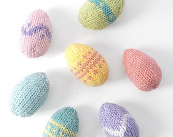 Easy Easter Eggs KNITTING PATTERN / Knit Easter Egg Pattern / Home Decor Knitting Pattern / Unique Easter Egg Knitting Pattern