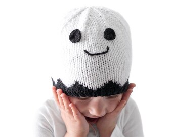 Little Ghost Hat KNITTING PATTERN / Ghost Pattern / Knit Ghost Pattern / Ghost Costume / Baby Ghost Costume