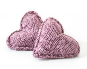 Heart Shaped Handwarmer KNITTING PATTERN / Knit Heart Shape Pattern / Knit Sachet Pattern / Pocket Hand Warmer Knitting Pattern