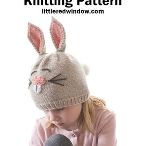 Funny Bunny Hat KNITTING PATTERN / Bunny Hat Pattern / Bunny Ears Hat / Bunny Baby Hat Knitting Pattern / Bunny Pattern