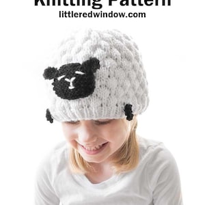 Sheep Hat KNITTING PATTERN  // Baby Sheep Hat Knitting Pattern  //  Lamb Hat Pattern // Sheep Knitting Pattern