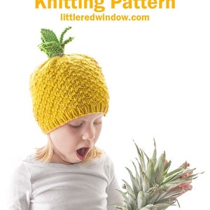 Pineapple Hat KNITTING PATTERN / Knit Pineapple Hat Pattern / Summer Knit Hat Pattern / Fruit Hat Knitting Pattern / Pineapple Pattern